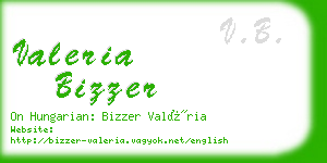 valeria bizzer business card
